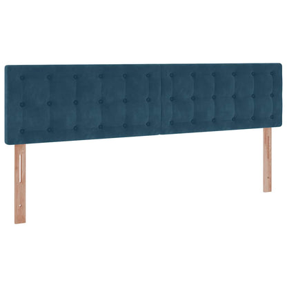 Ottoman-Bett mit Matratzen Dunkelblau 180x200 cm Samt