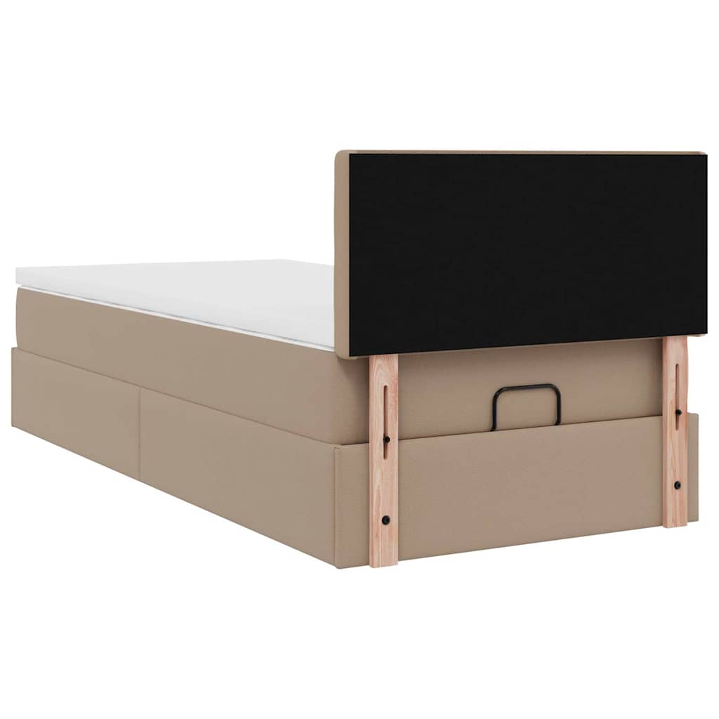 vidaXL Ottoman-Bett mit Matratzen & LEDs 100x200cm Kunstleder