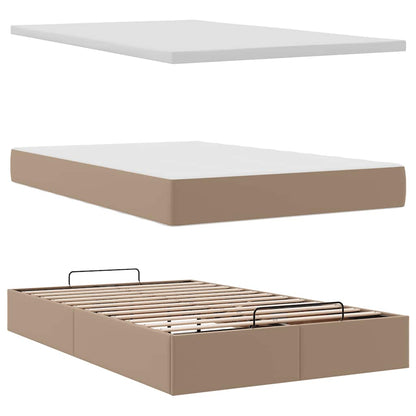 vidaXL Ottoman-Bett mit Matratzen & LEDs 120x200cm Kunstleder