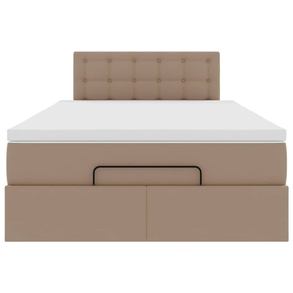 vidaXL Ottoman-Bett mit Matratzen & LEDs 120x200cm Kunstleder