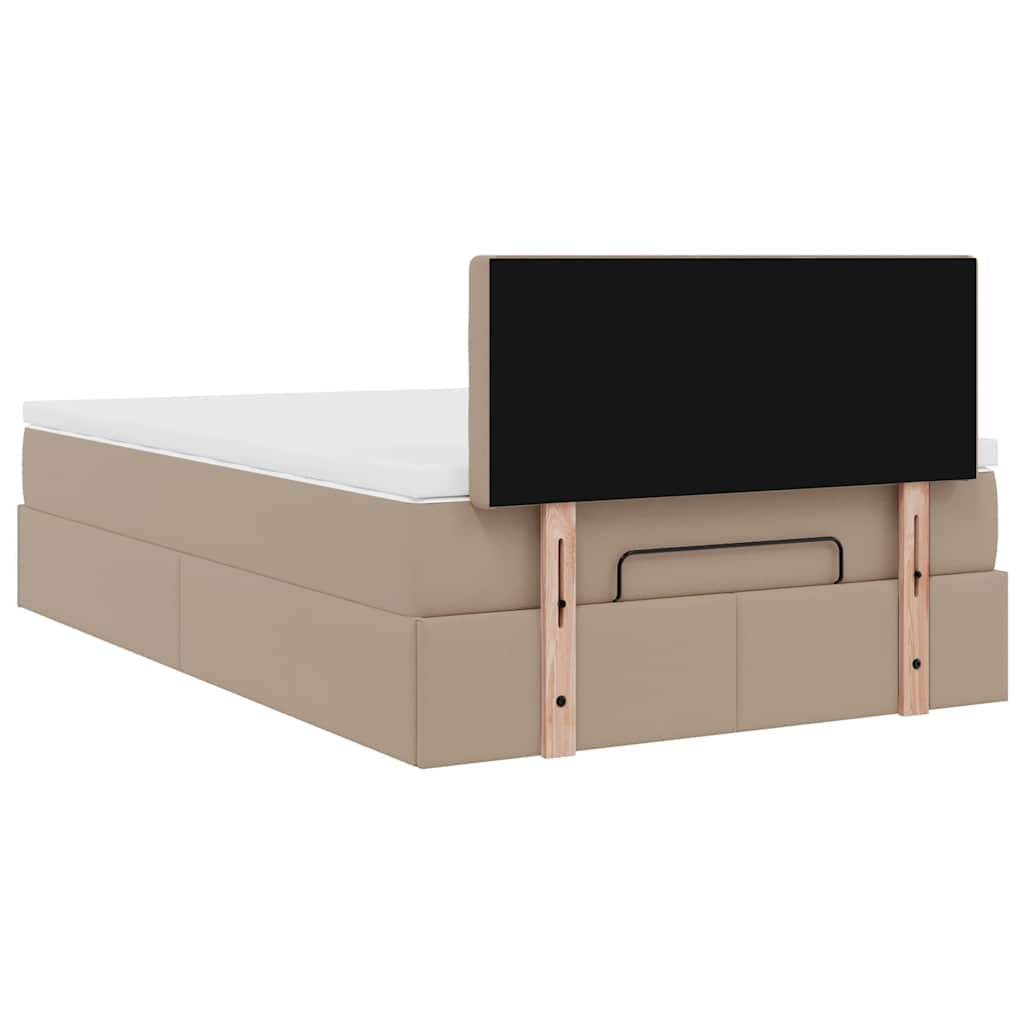 vidaXL Ottoman-Bett mit Matratzen & LEDs 120x200cm Kunstleder