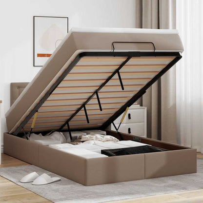 vidaXL Ottoman-Bett mit Matratzen & LEDs 120x200cm Kunstleder