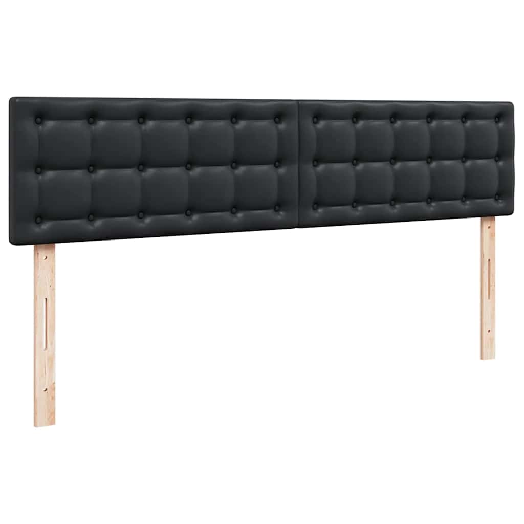 vidaXL Ottoman-Bett mit Matratzen & LEDs Schwarz 180x200 cm Kunstleder