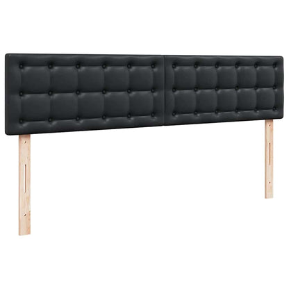 vidaXL Ottoman-Bett mit Matratzen & LEDs Schwarz 180x200 cm Kunstleder
