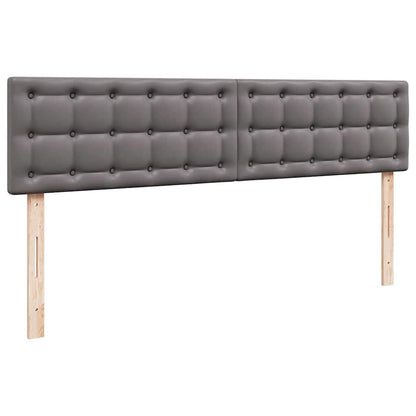 Ottoman-Bett mit Matratzen & LEDs Grau 180x200 cm Kunstleder