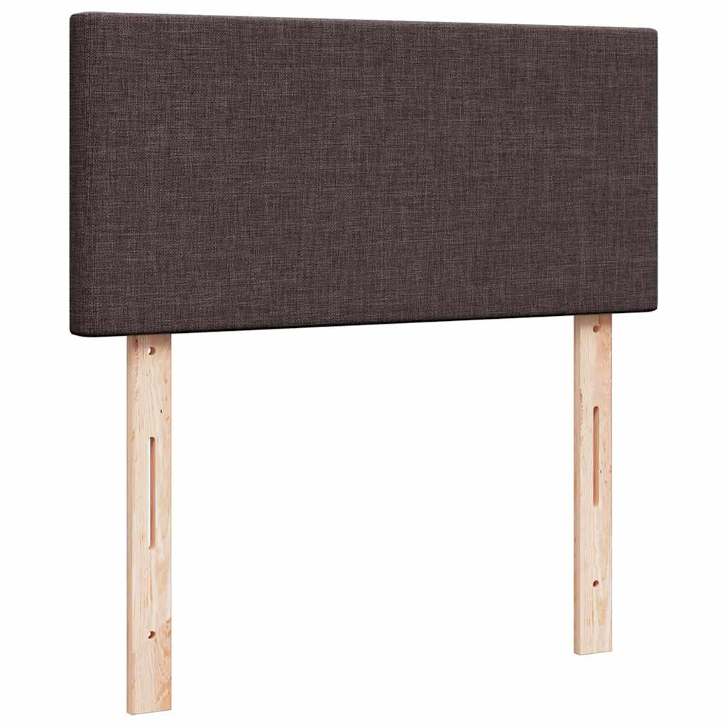 vidaXL Ottoman-Bett mit Matratze & LEDs Dunkelbraun 80x200 cm Stoff