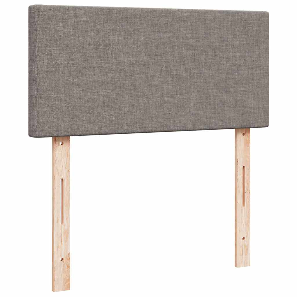 vidaXL Lit ottoman avec matelas et LED Taupe 80x200 cm Tissu
