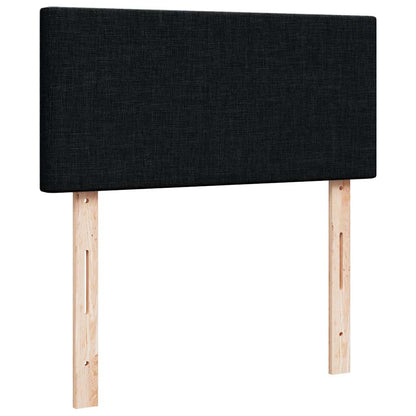 vidaXL Ottoman-Bett mit Matratze & LEDs Schwarz 90x190 cm Stoff