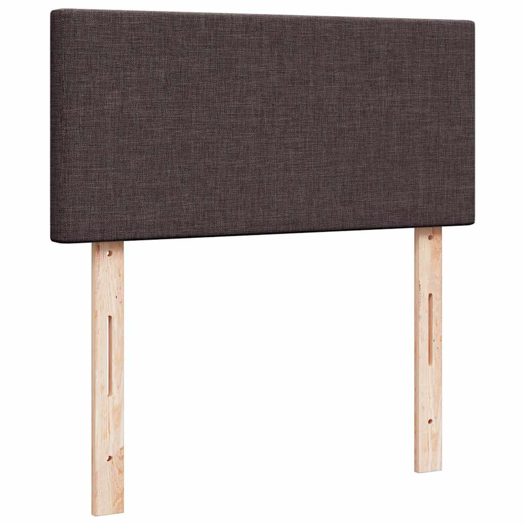 vidaXL Lit coffre avec matelas et LED Marron foncé 90x190 cm Tissu