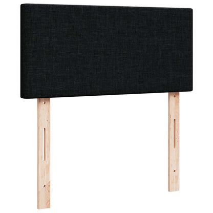 vidaXL Lit ottoman avec matelas et LED Noir 90x200 cm Tissu