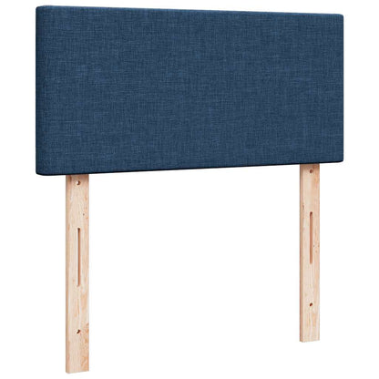 vidaXL Ottomane Bett mit Matratze & LEDs Blau 90x200 cm Stoff