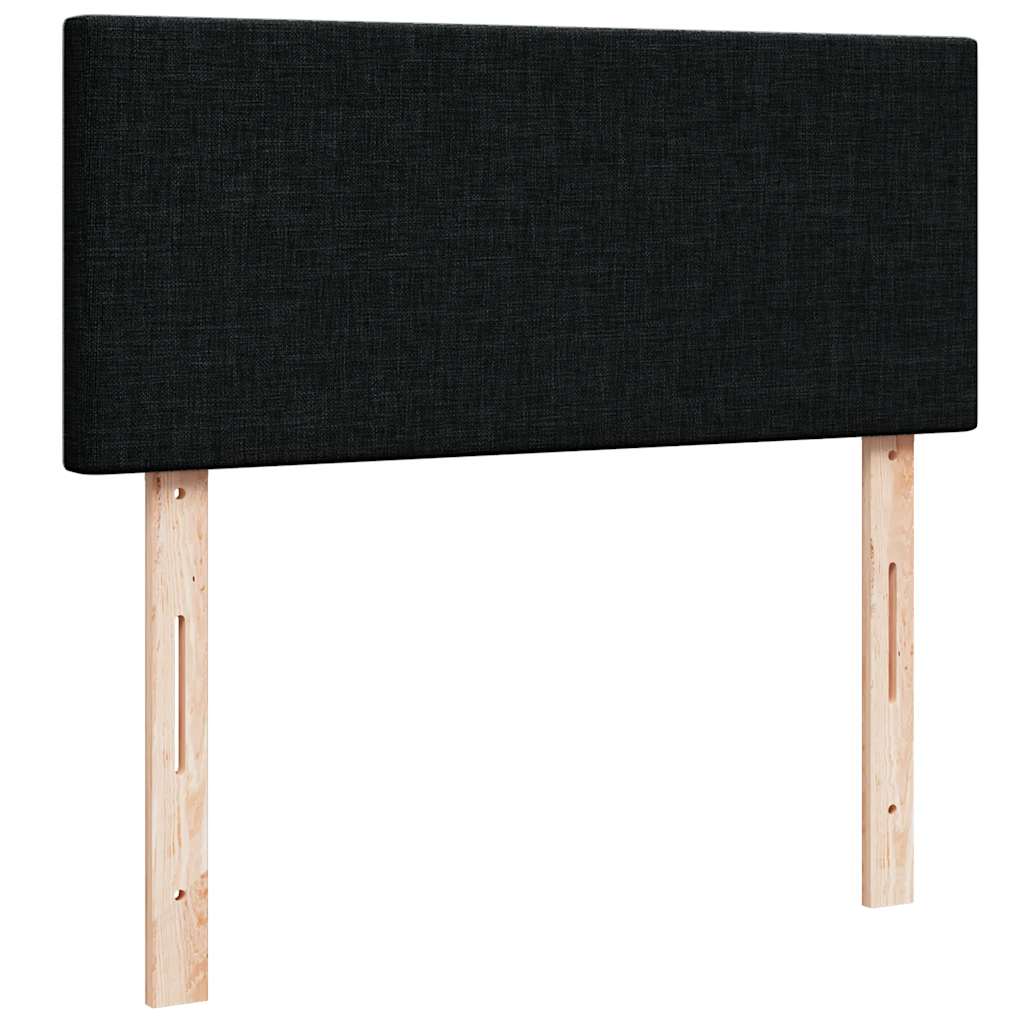 vidaXL Ottomane Bett mit Matratze & LEDs Schwarz 120x190 cm Stoff