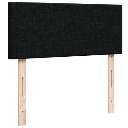 vidaXL Ottomane Bett mit Matratze & LEDs Schwarz 120x190 cm Stoff