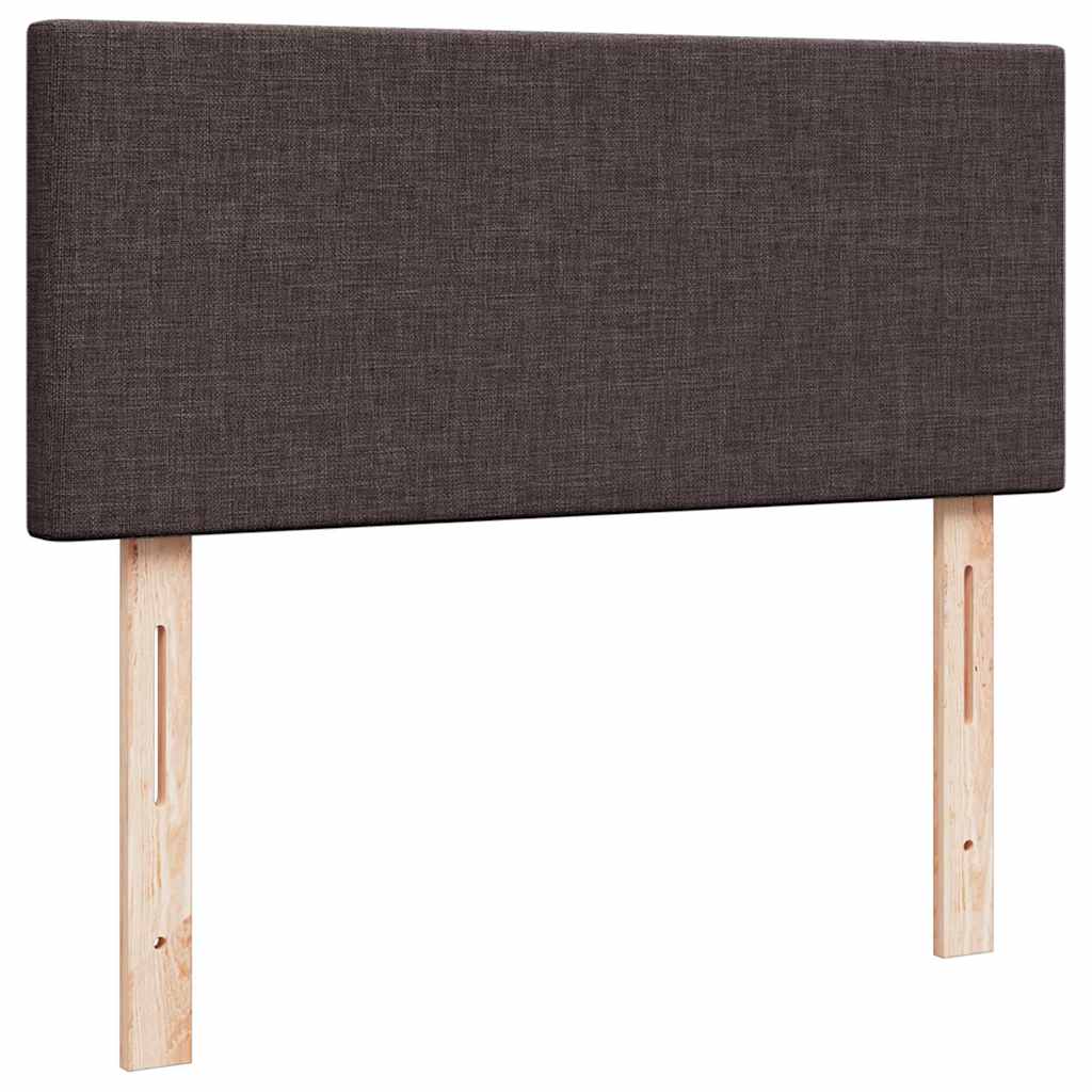 vidaXL Ottoman-Bett mit Matratze & LEDs Dunkelbraun 120x190 cm Stoff
