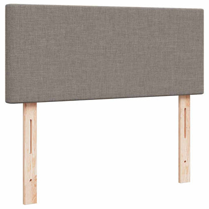 Ottomane Bett mit Matratze & LEDs Taupe 120x190 cm Stoff