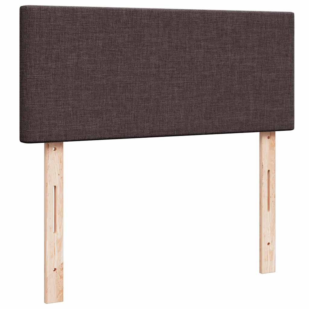 vidaXL Ottoman-Bett mit Matratze & LEDs Dunkelbraun 120x200 cm Stoff