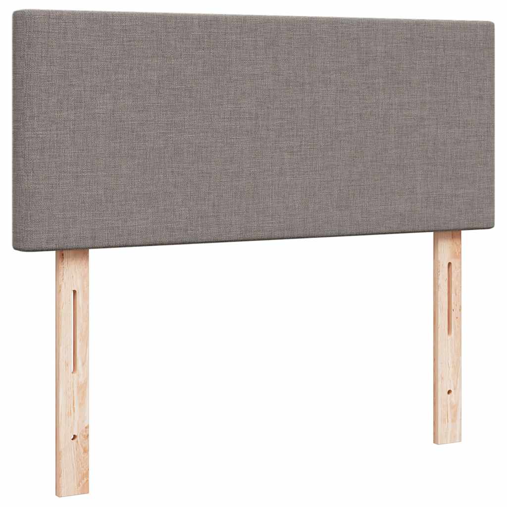 vidaXL Ottoman-Bett mit Matratze & LEDs Taupe 120x200 cm Stoff