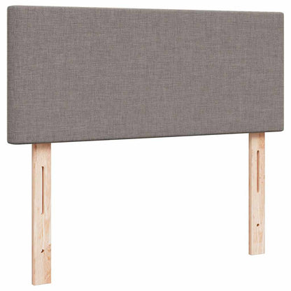 vidaXL Ottoman-Bett mit Matratze & LEDs Taupe 120x200 cm Stoff