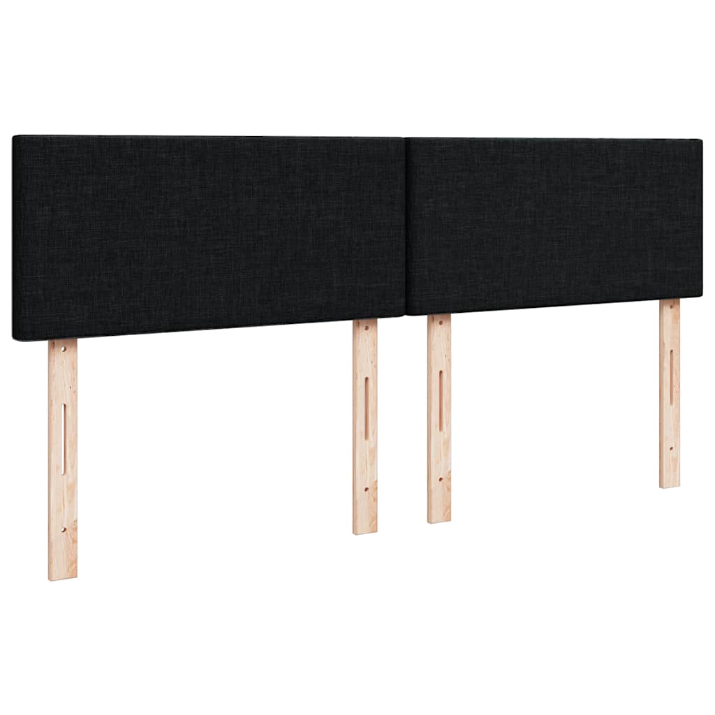 vidaXL Ottomane Bett mit Matratze & LEDs Schwarz 140x200 cm Stoff