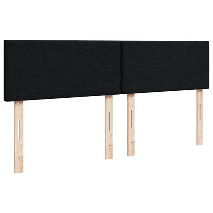 vidaXL Ottomane Bett mit Matratze & LEDs Schwarz 140x200 cm Stoff