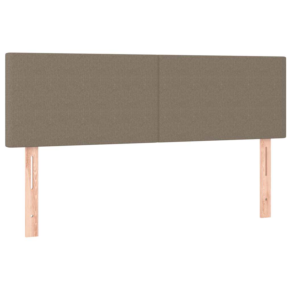 vidaXL Ottomane Bett mit Matratze & LEDs Taupe 140x200 cm Stoff