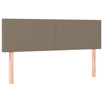 vidaXL Ottomane Bett mit Matratze & LEDs Taupe 140x200 cm Stoff