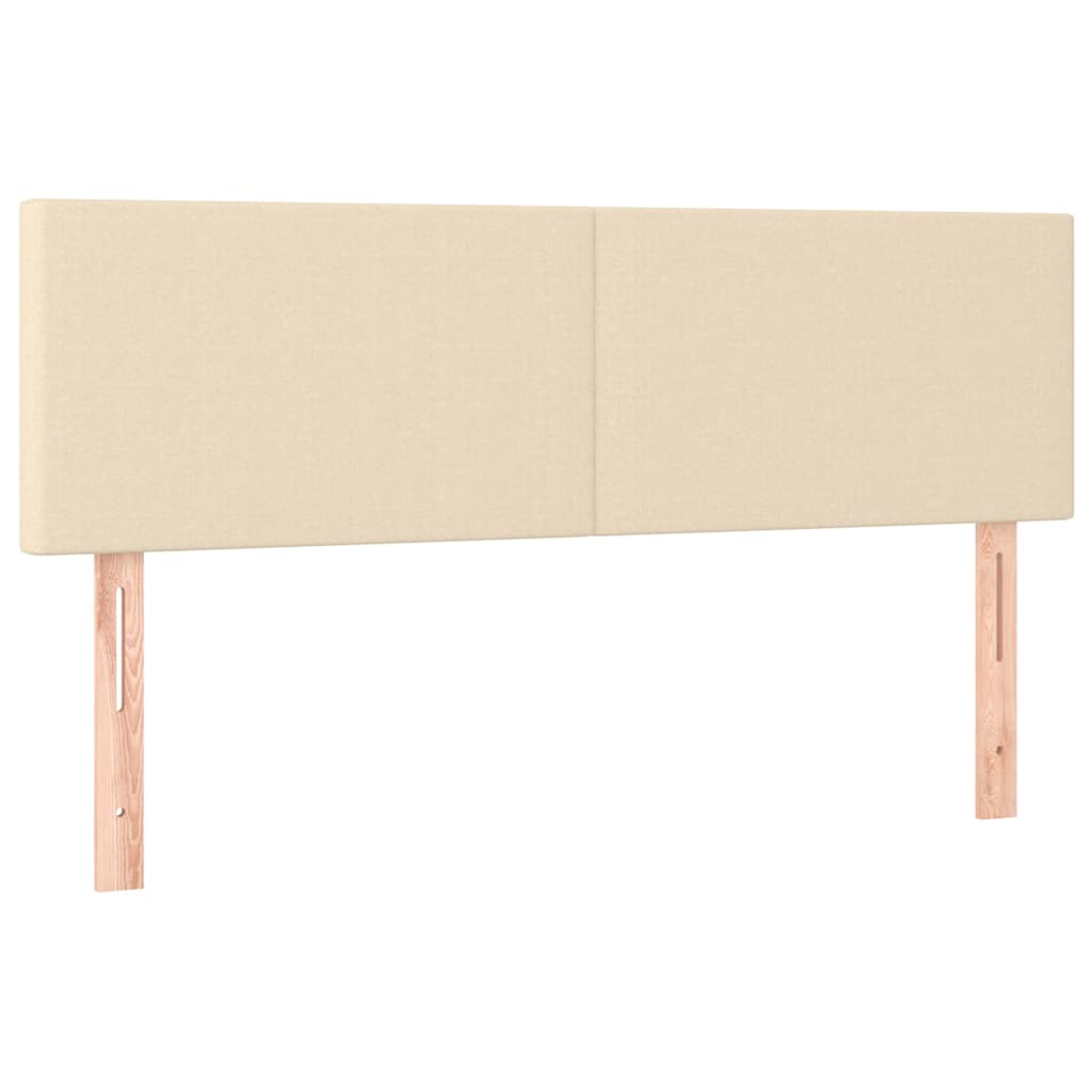 vidaXL Ottomane Bett mit Matratze & LEDs Creme 140x200 cm Stoff