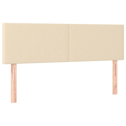 vidaXL Ottomane Bett mit Matratze & LEDs Creme 140x200 cm Stoff