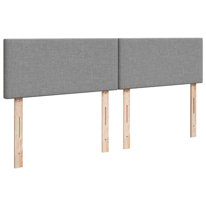 vidaXL Ottoman-Bett mit Matratze & LEDs Hellgrau 160x200 cm Stoff