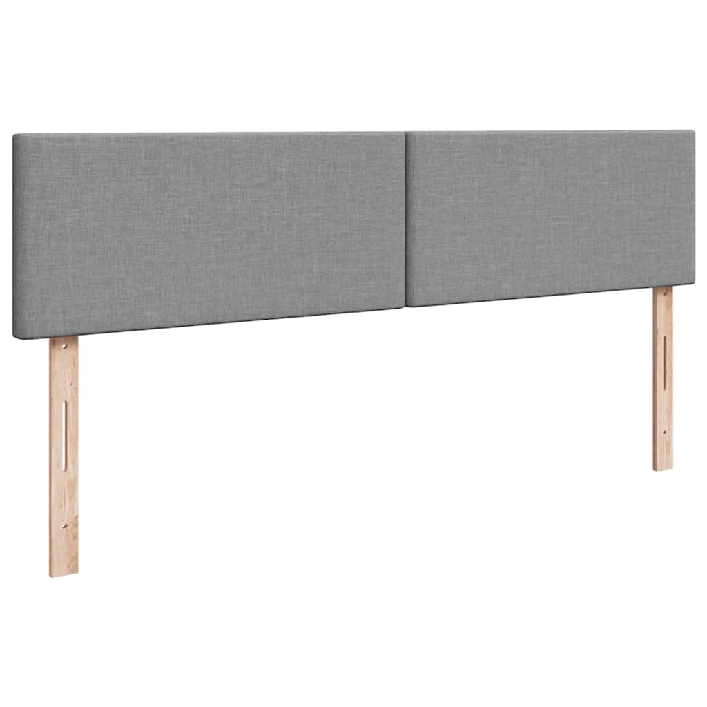 vidaXL Ottomane Bett mit Matratze & LEDs Hellgrau 180x200 cm Stoff