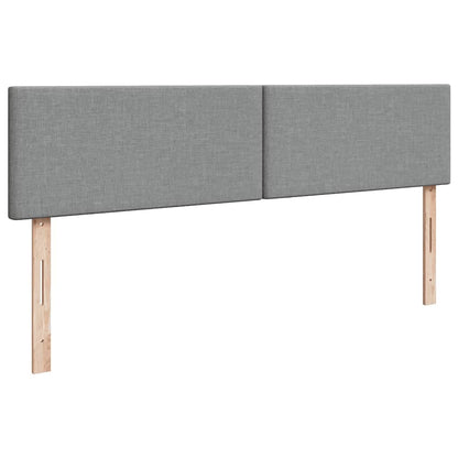 vidaXL Ottomane Bett mit Matratze & LEDs Hellgrau 180x200 cm Stoff