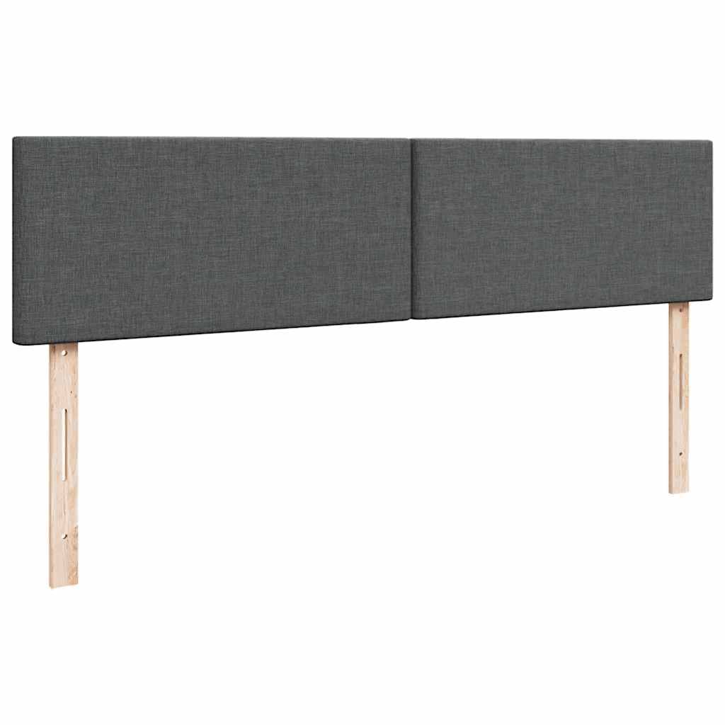 vidaXL Ottomane Bett mit Matratze & LEDs Dunkelgrau 180x200 cm Stoff