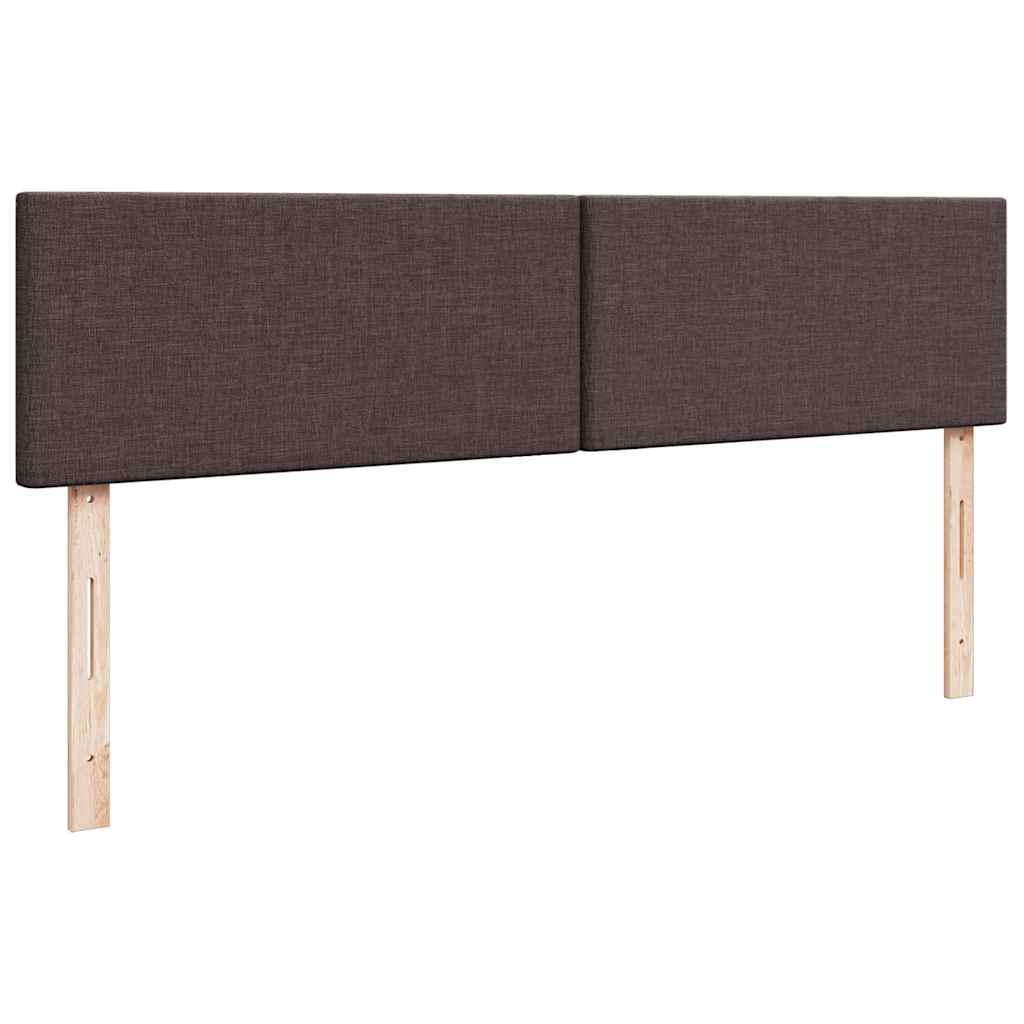vidaXL Ottomane Bett mit Matratze & LEDs Dunkelbraun 180x200 cm Stoff