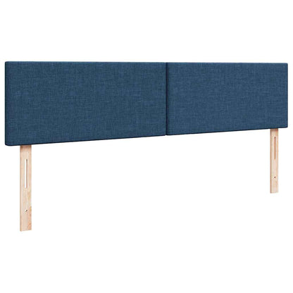 vidaXL Ottomane Bett mit Matratze & LEDs Blau 180x200 cm Stoff