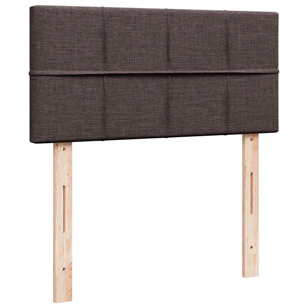 vidaXL Ottoman-Bett mit Matratze & LEDs Dunkelbraun 80x200 cm Stoff
