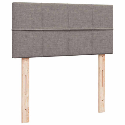 vidaXL Ottoman-Bett mit Matratze & LEDs Taupe 90x190 cm Stoff