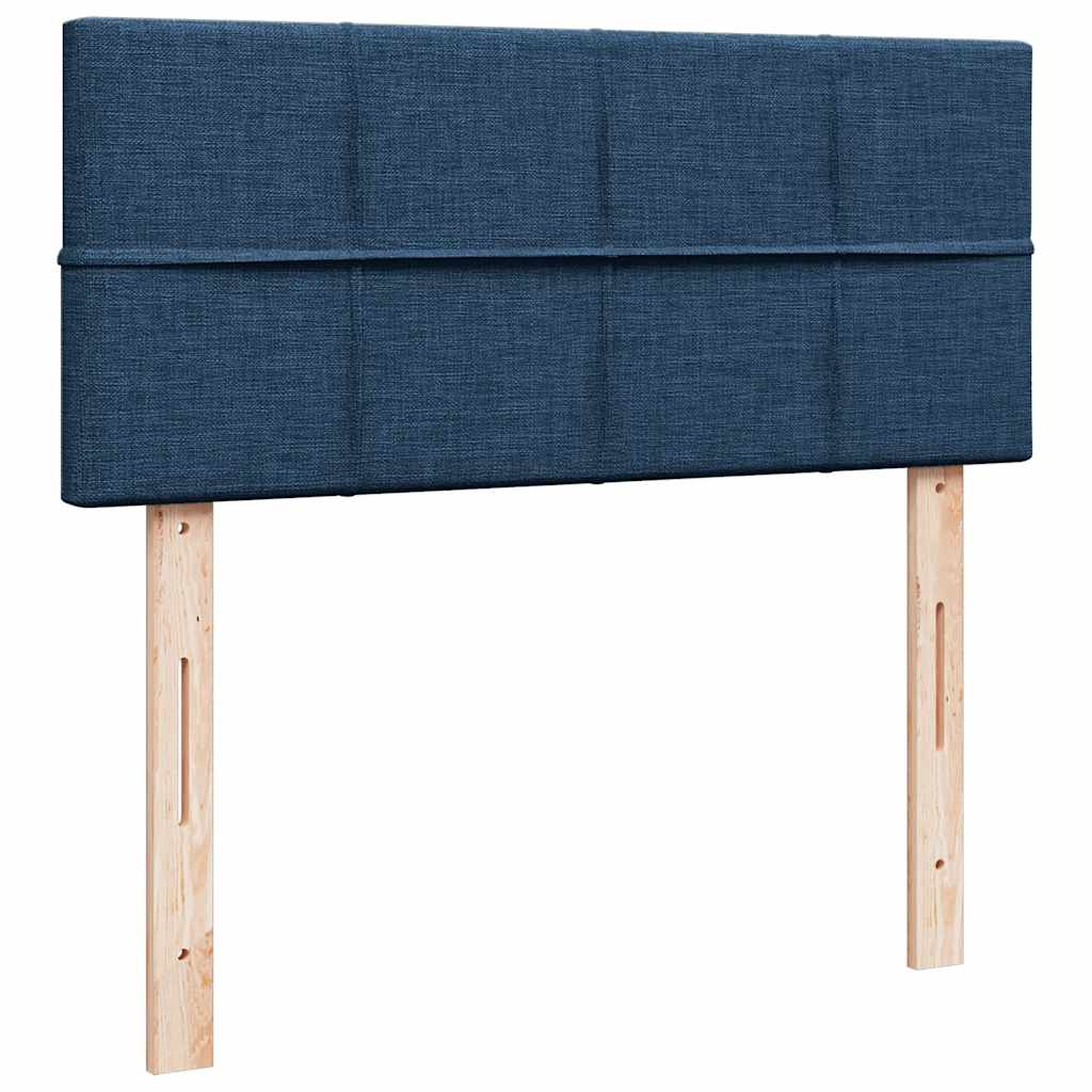 vidaXL Ottomane Bett mit Matratze & LEDs Blau 120x190 cm Stoff