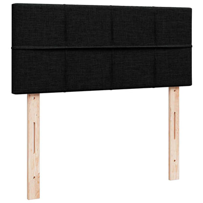 vidaXL Ottoman-Bett mit Matratze & LEDs Schwarz 120x200 cm Stoff