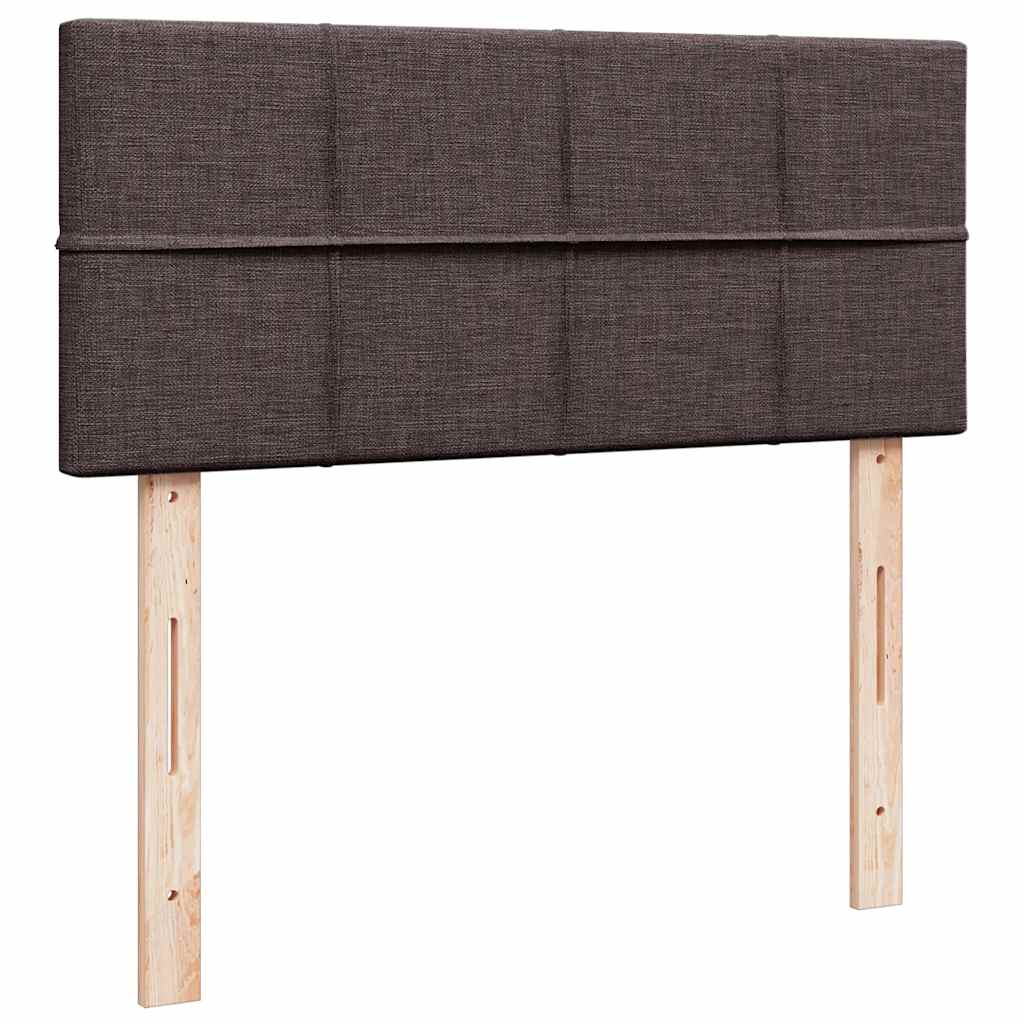 vidaXL Ottoman-Bett mit Matratze & LEDs Dunkelbraun 120x200 cm Stoff