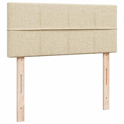 vidaXL Lit ottoman avec matelas et LED Crème 120x200 cm Tissu