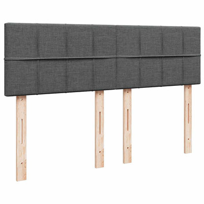 vidaXL Lit ottoman avec matelas et LED Gris foncé 140x190 cm Tissu