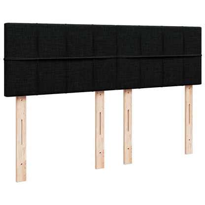 vidaXL Ottomane Bett mit Matratze & LEDs Schwarz 140x200 cm Stoff