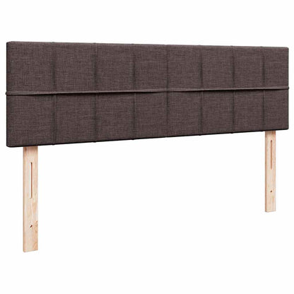 vidaXL Lit ottoman avec matelas et LED Marron foncé 140x200 cm Tissu