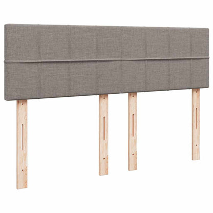 vidaXL Ottomane Bett mit Matratze & LEDs Taupe 140x200 cm Stoff