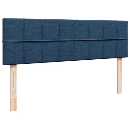 vidaXL Ottoman-Bett mit Matratze & LEDs Blau 140x200 cm Stoff