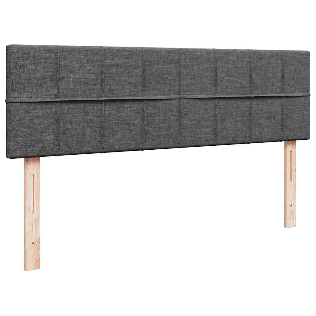 vidaXL Ottoman-Bett mit Matratze & LEDs Dunkelgrau 160x200 cm Stoff