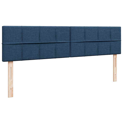 vidaXL Ottomane Bett mit Matratze & LEDs Blau 180x200 cm Stoff