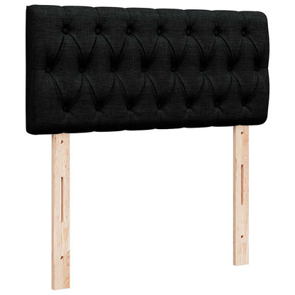 vidaXL Ottomane Bett mit Matratze & LEDs Schwarz 80x200 cm Stoff