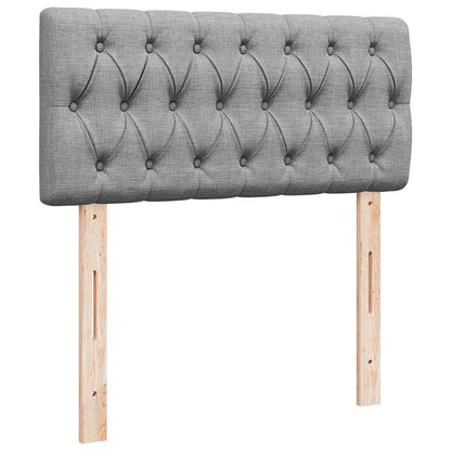 vidaXL Lit ottoman avec matelas et LED gris clair 90x190 cm tissu