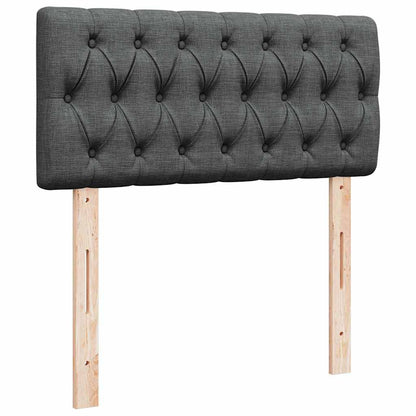 vidaXL Ottomane Bett mit Matratze & LEDs Dunkelgrau 90x200 cm Stoff